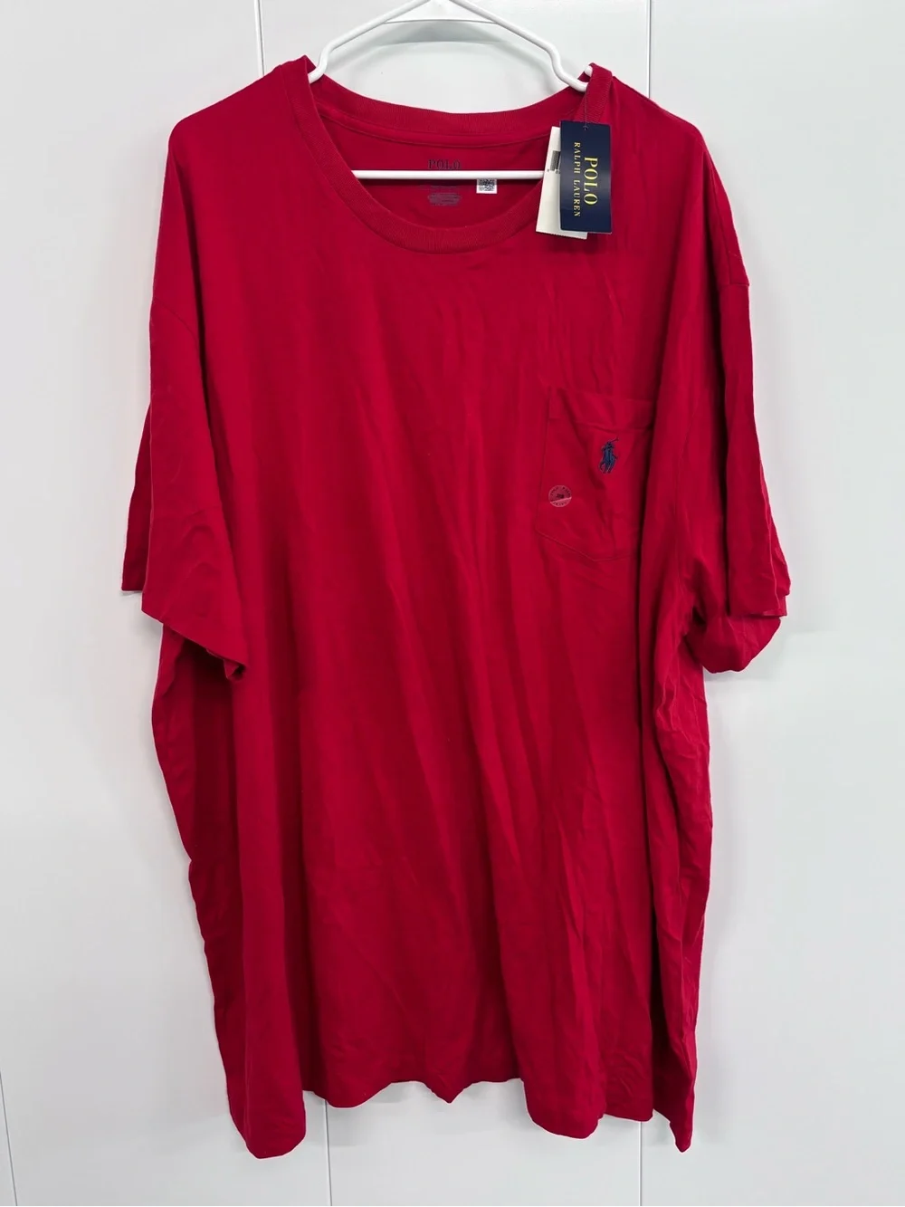 NWT Polo Ralph Lauren Men's Red Short Sleeve Pocket T-Shirt Size 3XB Big & Tall